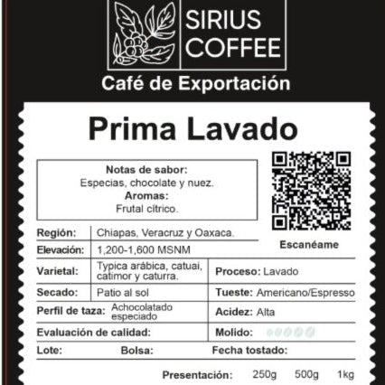 Café Prima Lavado