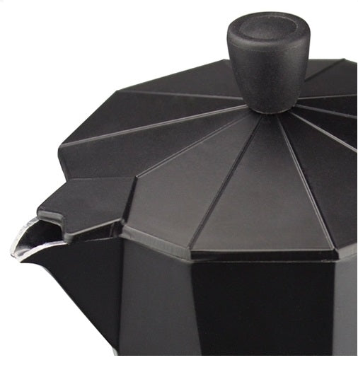 Cafetera Italiana Moka Espresso 6 Tazas Negra (450ml)