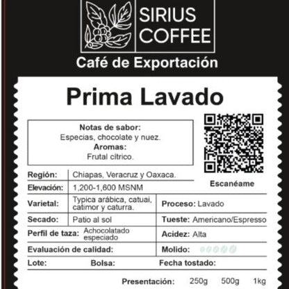 Café Prima Lavado