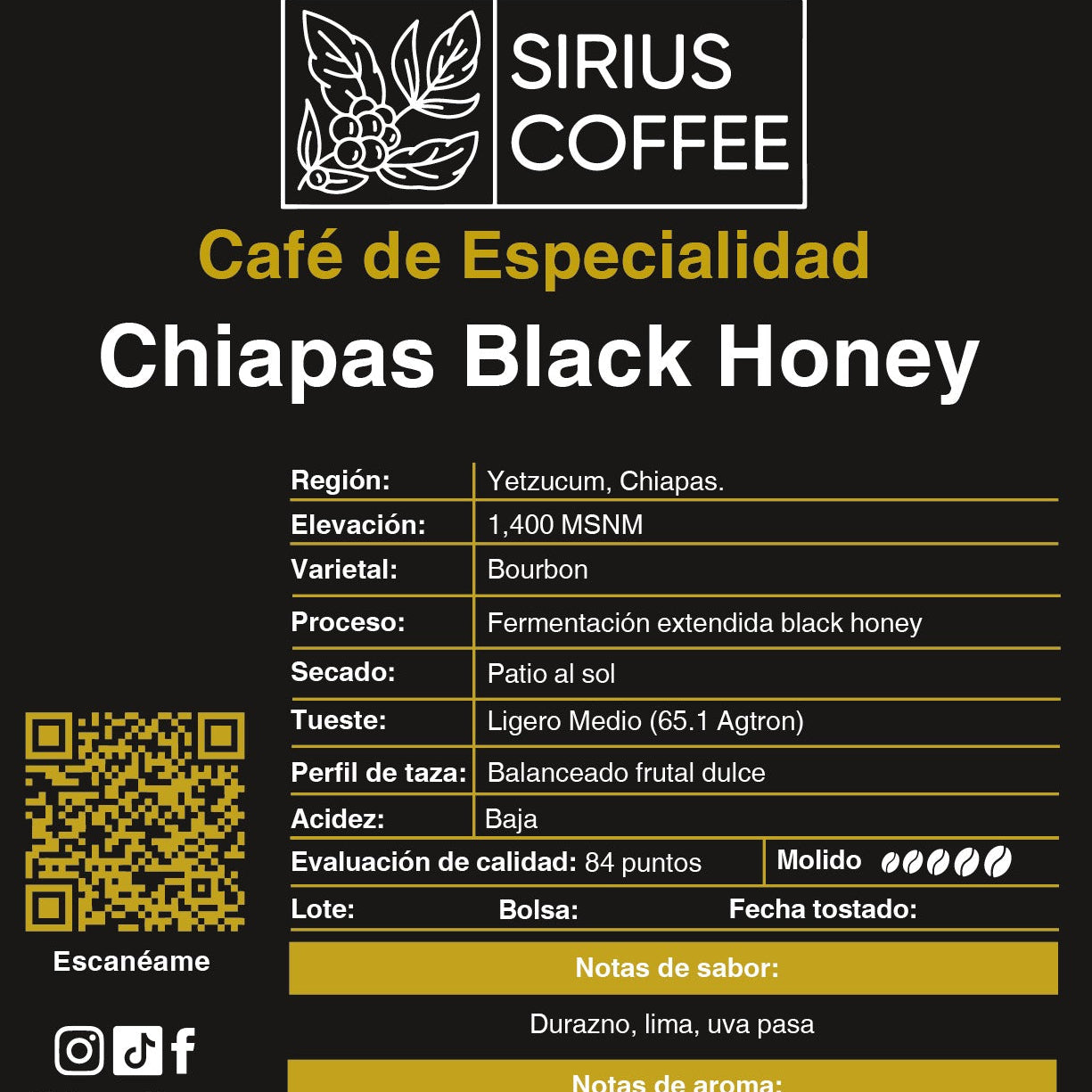 Café Chiapas Black Honey