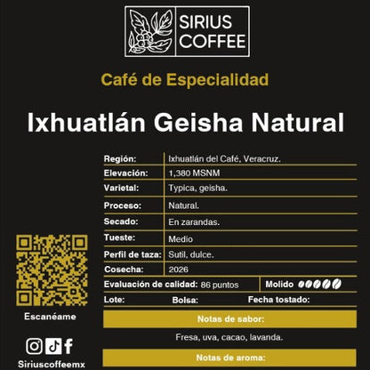 Café Ixhuatlán Geisha Natural