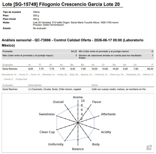 Filogonio Crescencio García | Lote 20