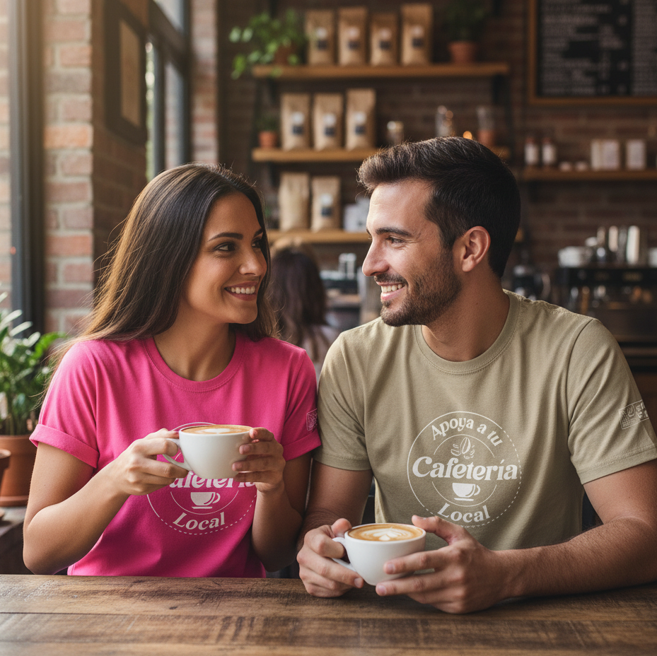Playera Apoya Cafetería Local